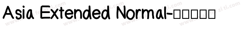 Asia Extended Normal字体转换